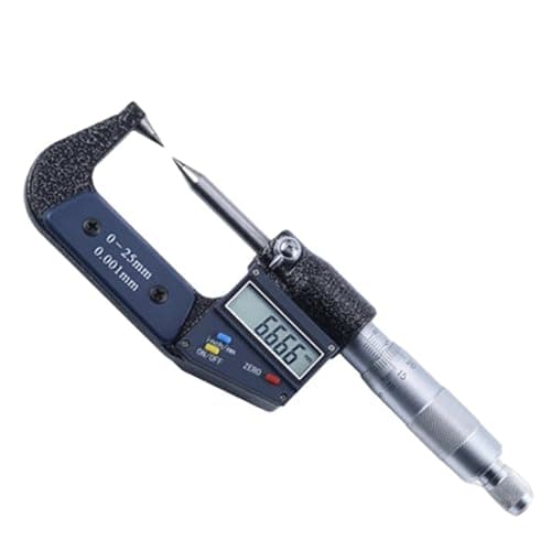 Image of 0-25mm Digital Display Pointed Flat Head Double Pointed 60 Degree 30 Degree Micrometer Easy Readings(30degree)
