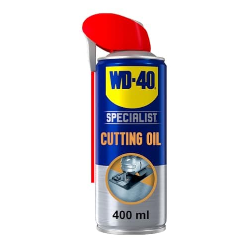 Image of WD-40 Specialist Cutting Oil 400ml, Metal Cutting and Drilling Fluid, Extreme Pressure Lubricant for Stainless Steel, Reduces Heat and Extends Tool Life, Smart Straw 360° Spray