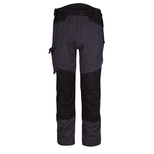 Image of Portwest T701 Mens WX3 Work Trousers - Reinforced Safety Workwear Trousers with Kneepad Protection Metal Grey, 32