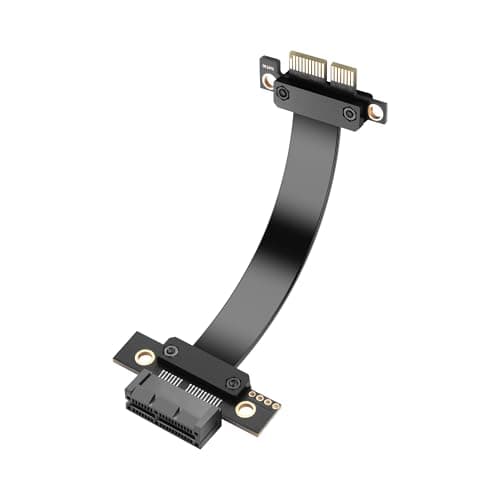 Image of SinLoon PCIe 4.0 X1 Riser Cable 180 Degree PCI-E 1X Male to Female Riser Extension Cord - 1818 (10CM)