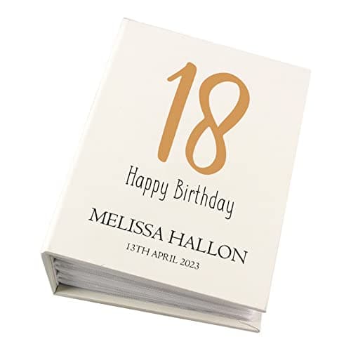 Image of Personalised 18th Birthday Photo Album With Sleeves 100 x 6x4 Capacity