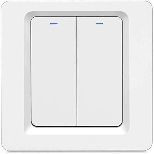 Image of LNL WiFi Smart Light Switch, Alexa Smart Light Switch with Remote Control and Timer, Compatible with Alexa, Google Assistant and IFTTT, Easy Installation, Neutral Wire Required (1 Way 2 Gang)