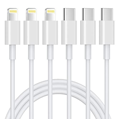 Image of 3Pack 1M USB C to Lightning Cable [Apple MFi Certified] iPhone Fast Charger Cable USB-C Power Delivery Charging Cord for iPhone 13/12/12 PRO Max/12 Mini/11/11PRO/XS/Max/XR/X/8/8Plus/iPad