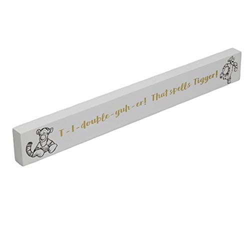 Image of Disney Classic Tigger White Slogan Desk Plaque DI589
