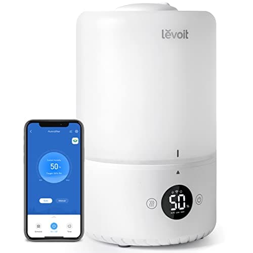 Image of LEVOIT Humidifiers for Bedroom 3L, Top-Fill Cool Humidifier for Baby Room & Home, Smart Control with Humidity for Plants, Quiet Operation with Auto Mode, Essential Oil, Shut-Off, Up to 25H for 27 ㎡