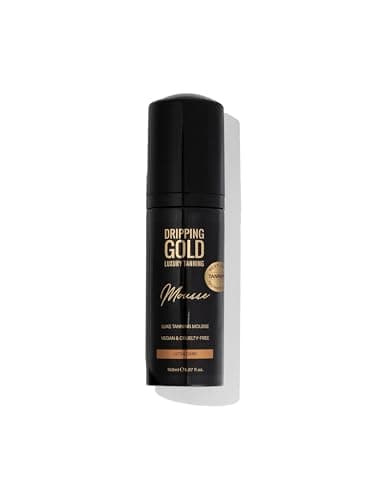 Image of Dripping Gold Luxury Self-Tanning Mousse, Ultra Dark, Vegan Formula with Hyaluronic Acid, 150ml