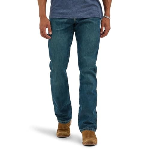Image of Wrangler Men's Tall Size Retro Slim Fit Boot Cut Jean, River Wash, 32W x 32L