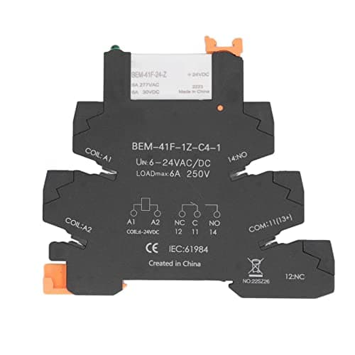 Image of DC Control AC Relay, Ultra Thin Solid State DIN Rail Mount Module 6A 6-24V, 1NO+1NC SPDT