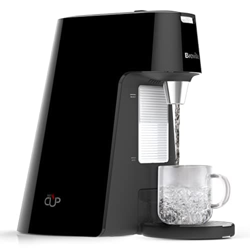 Image of Breville HotCup Hot Water Dispenser | 1.7 Litres with 3 KW Fast Boil | Pre-set cup fill, with manual “STOP” button | Energy-efficient use | Gloss Black [VKT124]