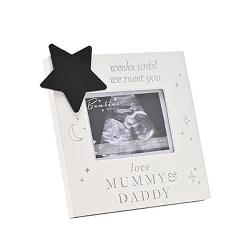 Image of Bambino Countdown Baby Scan Frame-Weeks Until We Meet You-Love Mummy and Daddy CG1336, wood, One
