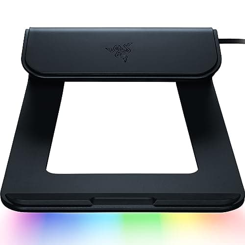 Image of Razer Laptop Stand Chroma V2 - Ergonomic laptop stand including 3x USB hub (2x USB-A, 1x USB-C, 1x HDMI, 18 degree tilt angle, aluminium and ergonomic design) Black