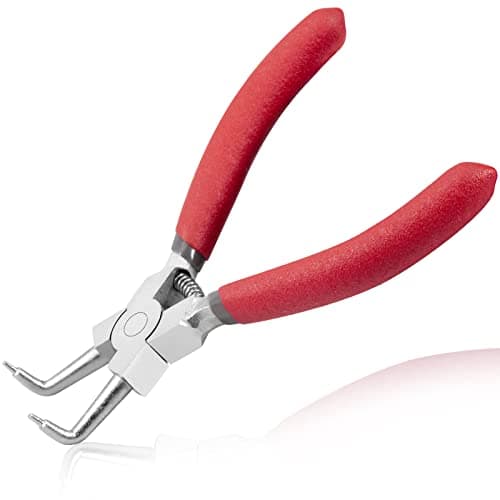 Image of LEONTOOL 5-Inch Circlip Pliers with Bent Jaw for Ring Remover and Hose Removal