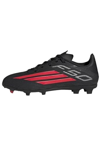 Image of adidas Unisex Kids F50 League Firm Ground/Multi Ground Football Boots Kids, core Black/Lucid red/core Black, 13 UK Child
