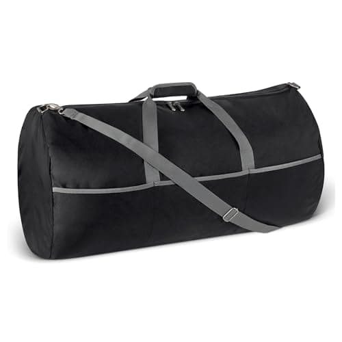Image of Amazon Essentials 32.4” (82.3cm) Extra Large Foldable Nylon Duffel Bag for Travel/Storage with Zipped Pockets, 9,254 Cubic Inch (150L), 50-LBS Capacity, Black (Previously Amazon Basics)