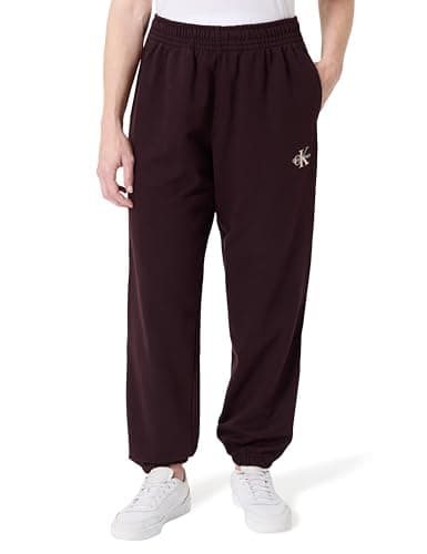 Image of Calvin Klein Women's MONOLOGO French Terry Jogger LV047B235G Sweatpants, Purple (Mocha Brown), M