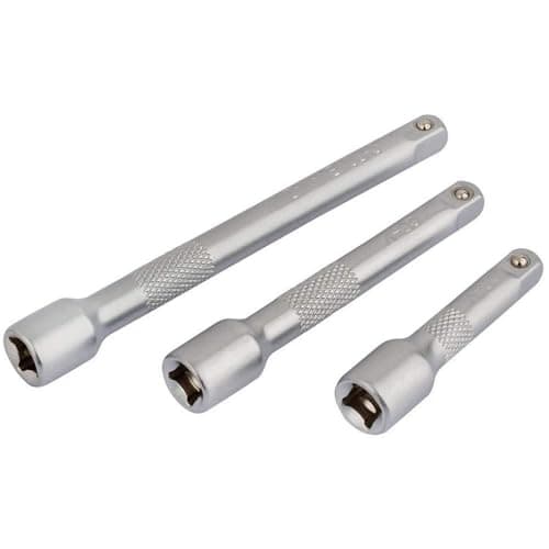 Image of Draper 16424 1/4-Inch Square Drive Extension Bar 3 Piece Set , Blue