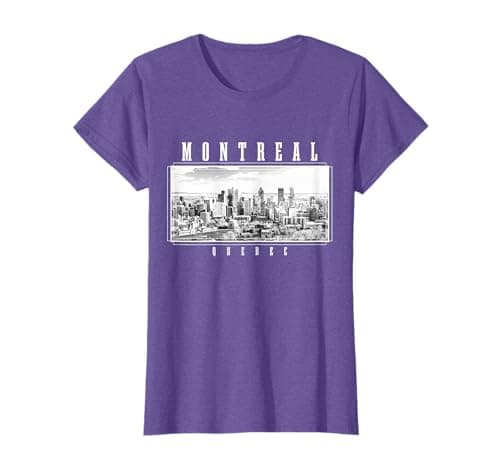 Image of Montreal Quebec Canada Vintage Canadian Skyline Montreal T-Shirt