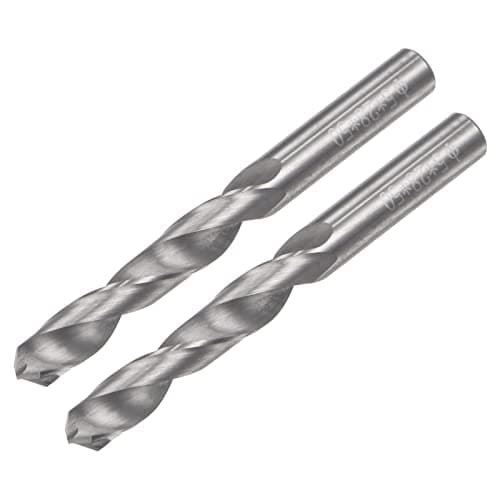 Image of sourcing map Solid Carbide Drill Bits, 5mm C2/K20 Tungsten Carbide Jobber Drill Bits Straight Shank Drilling Tool for Stainless Steel Aluminum Iron Metal Plastic 2pcs