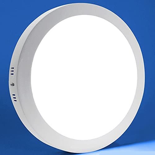 Image of Manningham Lighting 24W LED Round White Body Surface Mounted Ceiling Panel Down Light Cool White 6500K Super Bright (Round)