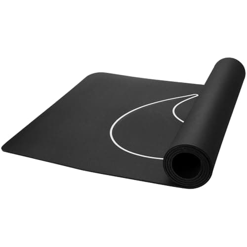 Image of Nike Mat 5mm Fitness Mat Yoga Mat Training Mat Workout Gym Non-slip 5 mm, Black/Black/White, 66 x 180 x 5 mm
