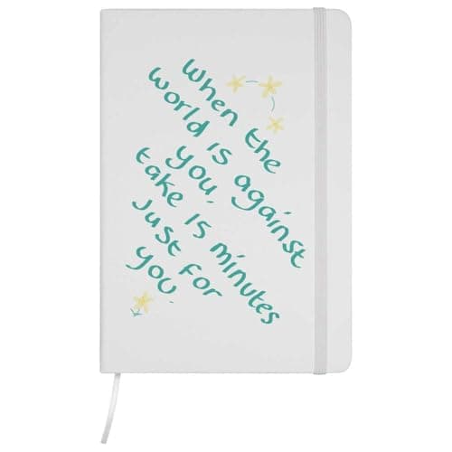 Image of Azeeda A5 'When The World Is Against You' White Hardcover Ruled Notebook (NB00083876)