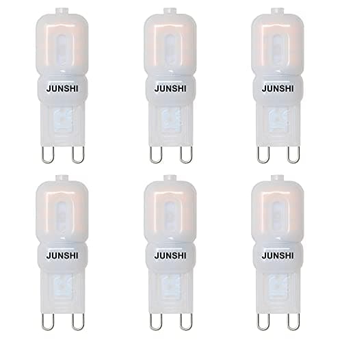 Image of JUNSHI G9 LED Bulb,2.5W to 20W,3000K Warm White,210 Lumens,AC220-240V LED Light Bulb,Pack of 6
