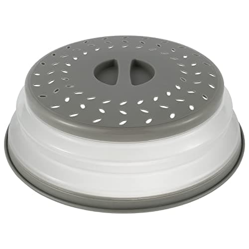 Image of Collapsiable Microwave Plate Cover - 10.5 inch Microwave Ventilated Covers - Ideal for Cooking - Microwave Splatter Guard Colander Strainer - BPA Free - Dishwasher Safe (1pc)