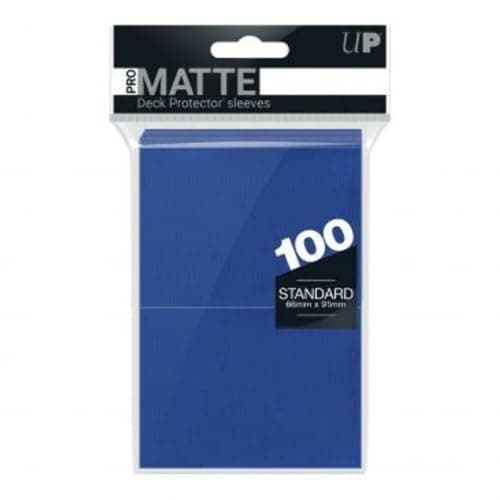Image of Ultra Pro 84514 Pro-Matte Standard Size 66mm x91mm Deck Protectors: Blue (100 Sleeves)