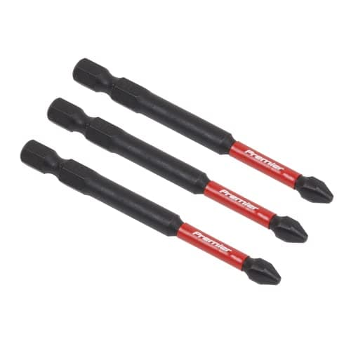 Image of Sealey 3pc 75mm Phillips #3 Impact Power Tool Bit Set - AK8256