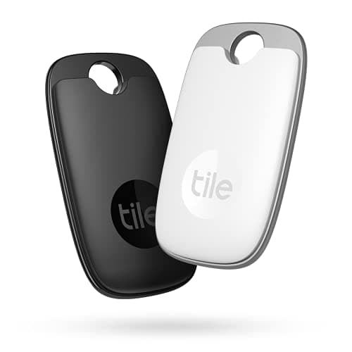 Image of Tile Pro (2022) Bluetooth Item Finder, 2 Pack, 120m finding range, works with Alexa and Google Smart Home, iOS and Android Compatible, Find your Keys, Remotes & More, Black/White