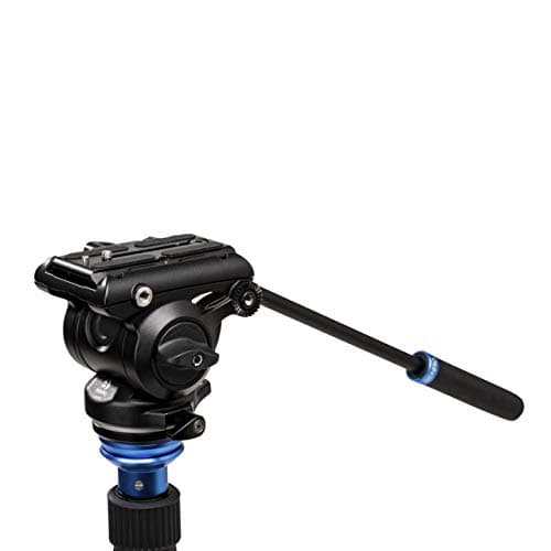 Image of Benro S4 PRO Flat Base Fluid Video Head, 8.8 lb Max, 2 Step Counterbalance (1&2), 1/4"-20 Accessory Mounts, 3/8"-16 Head Mount, w/Pan Arm (S4PRO)