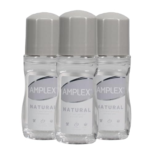 Image of Amplex Alcohol-Free Daily Anti-Perspirant Roll-On Deodorant Multi-Pack, Natural Ingredients, Added Aloe Vera, Long-Lasting, Anti-Stain Formula, 3 x 50ml