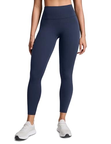 Image of CRZ YOGA Womens SculptAir No Front Seam Yoga Leggings 25" - High Waisted Stretchy Workout Athletic Pilates Soft Pants Club Blue 10