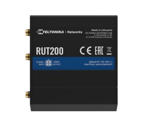 Image of Teltonika RUT200 4G LTE Mobile Router - WiFi 4, 4G LTE Cat 4 Router with Embedded SIM Slot & External Antennas