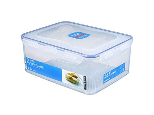 Image of Lock & Lock HPL836 Rectangular Storage Container - Clear/Blue, 5.5 L