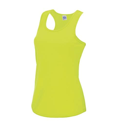 Image of Just Cool Girlie Fit Sports Ladies Vest / Tank Top (M) (Electric Yellow)