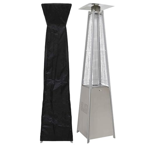 Image of Dellonda Pyramid Gas Patio Heater 13kW for Commercial & Domestic Use, Stainless Steel, Supplied with Cover - DG225