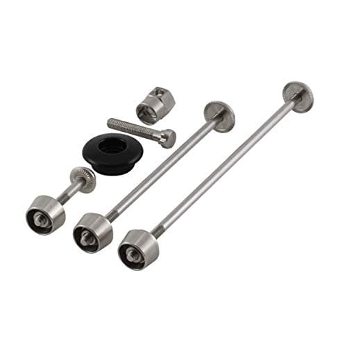 Image of pitlock set 02 front wheel, rear wheel, seat post & ahead headset system: black