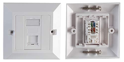 Image of PRO SIGNAL PSG91592 1-Gang Single Socket RJ45 Cat6 Faceplate, White