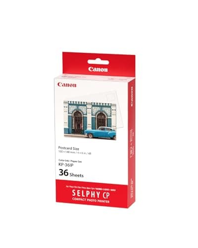 Image of Canon SELPHY KP-36IP Ink + Paper Multipack - Genuine Printer Ink Cartridges 1 Pack (1 x Cartridge) & 36 Postcard Back Sheets (100 x 148mm)