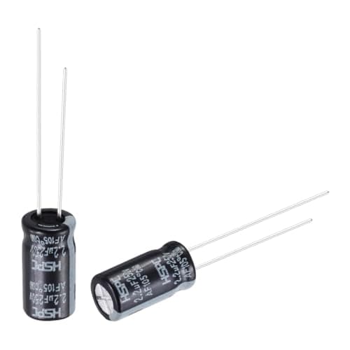 Image of sourcing map 2.2uF 250V 6x11mm Electrolytic Capacitor, Radial Leads Aluminum Capacitors for TVs, LCD Monitor, VCD, 50Pcs
