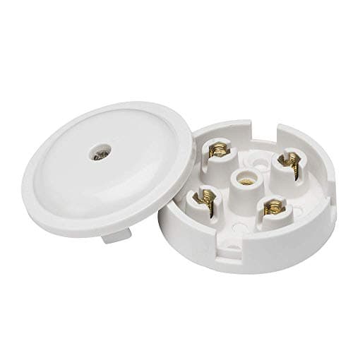 Image of Knightsbridge White Square edge Plastic 5A Junction Box 4-Terminal - White (59mm)
