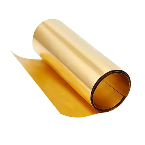 Image of OLYCRAFT Gold Brass Sheet Roll 0.1x200x1000mm Metal Foil Plate Brass Metal Sheet Roll Copper Sheets Rolls for DIY Cutting Crafts Making