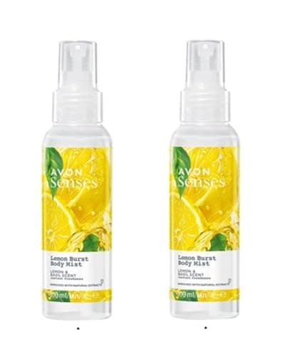 Image of Pack of 2 Senses Lemon Burst Body Mist a Lemon and Basil fragrance – 2 x 100ml by Avon.
