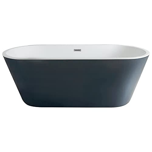 Image of Milano Altcar Stone Grey 1695mm x 750mm Double Ended Freestanding Oval Bath