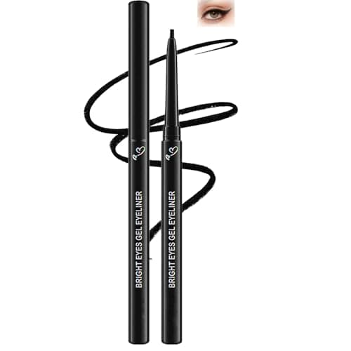 Image of Waterproof Gel Eyeliner Pencil, Smudge-Proof Long-Lasting Quick-Dry Eyeliner with Ultra-Fine Tip for Precise Lines and Smooth Eye Makeup, Suitable for Sensitive and Mature Skin, Black (#01)