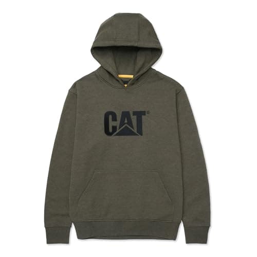 Image of CAT Caterpillar Trademark Hoodie Adults Green 3x Extra Large Mens