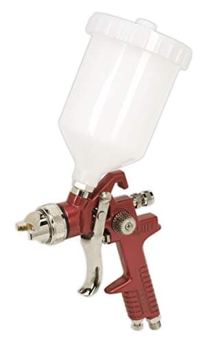 Image of Sealey HVLP Gravity Feed Spray Gun 1.3mm Brass / Stainless for Water Based Paint ** Sealey_HVLP741 **