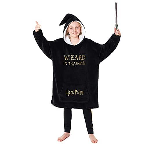 Image of Harry Potter Oversized Hoodie Blanket for Kids, Gifts for Girls Boys (Black)