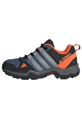 Image of adidas Unisex Kids Terrex AX2R Hiking Shoes, Wonder Steel/Grey/Impact Orange, 10 UK Child